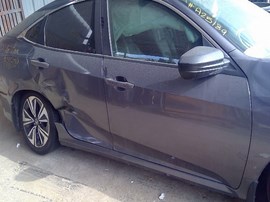 2016 HONDA CIVIC, GRAY, EX-L MODEL, 1.5L TURBO, AT.  A25189